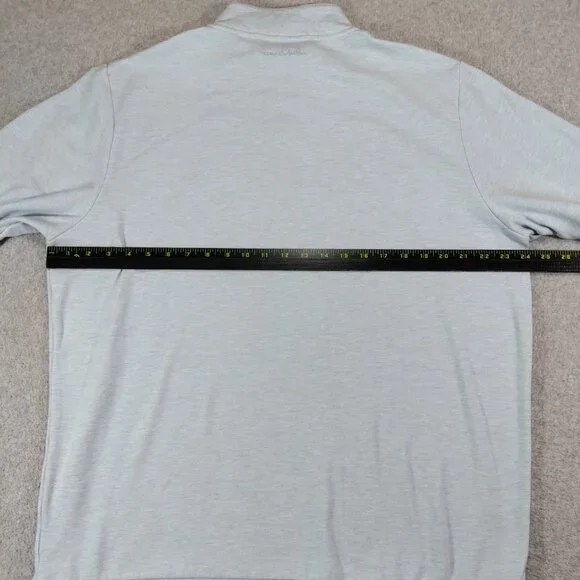 TravisMathew Cloud Quarter Zip 2.0 Mens XL Heather Blue 1/4 Zip Pullover - Picture 8 of 10